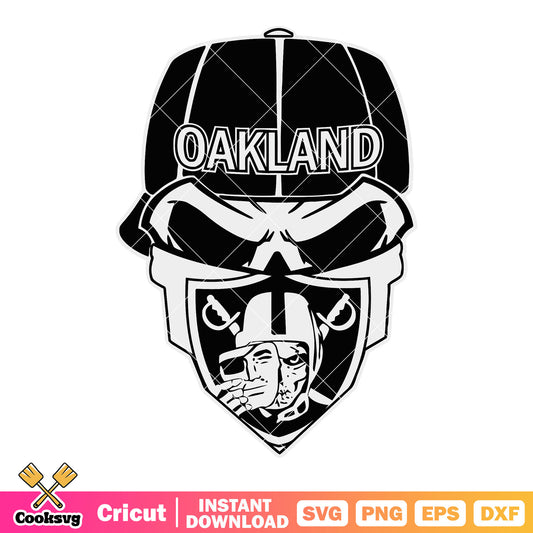 Bandana pirate oakland svg, las vegas raiders svg, nfl face masks svg