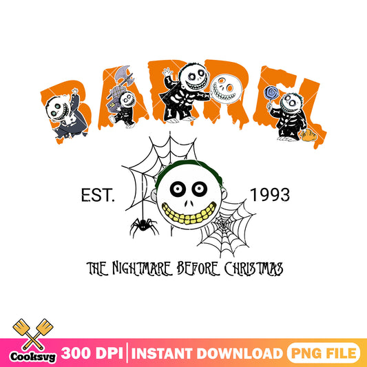 Barrel head est 1993 png, scary halloween png, cartoon disney png