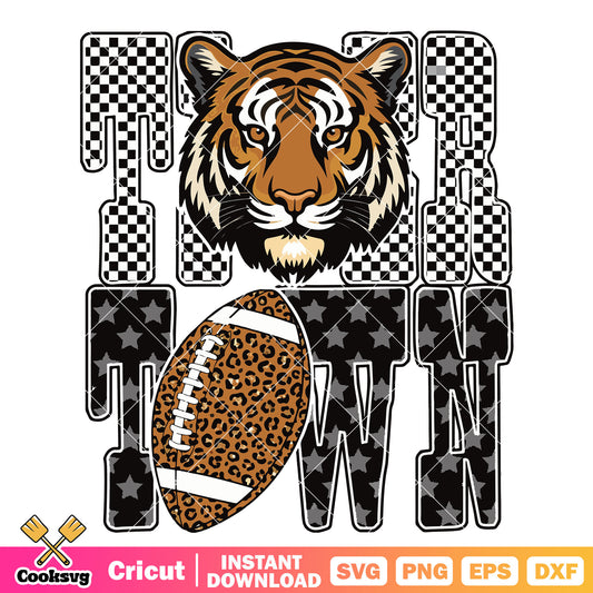 Baseball tiger town svg, tiger baseball​ svg, baseball vibes svg