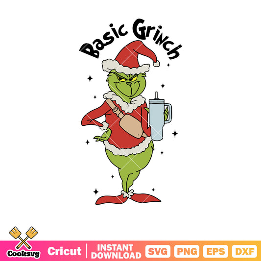 Basic grinch christmas svg