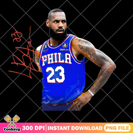 Basketball Player Number 23 Phila PNG, NBA Fan PNG, Sports PNG