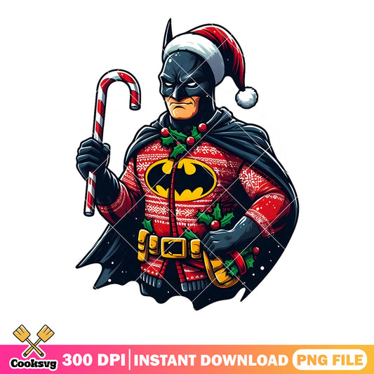 Batman and christmas​ png, holly decoration png, santa claus png