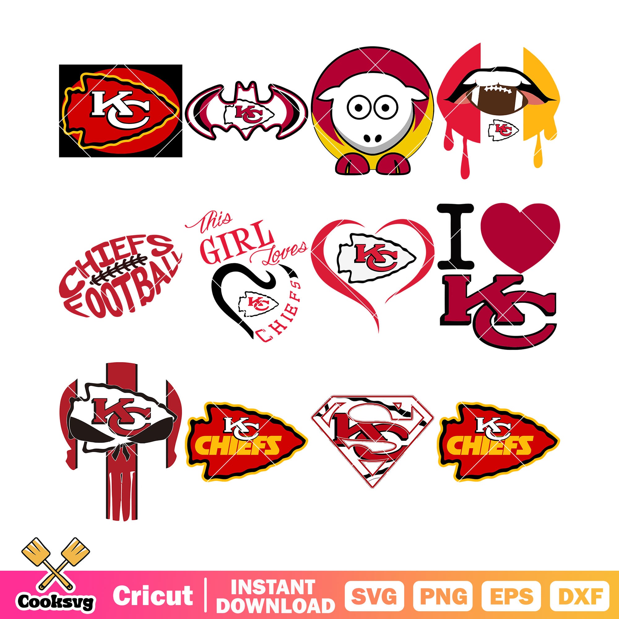 Batman kansas chief bundle svg, kansas city chief svg, rugby ball svg ...
