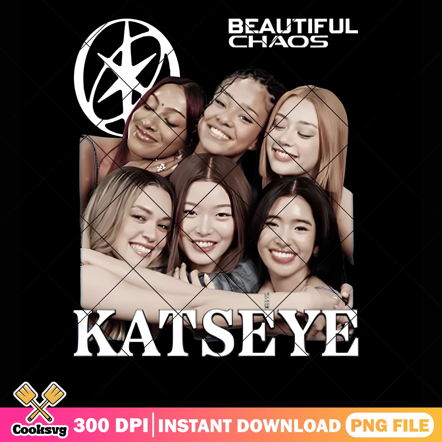 Beautiful chaos ep bands girl png, katseye​ png, geffen records​​ png
