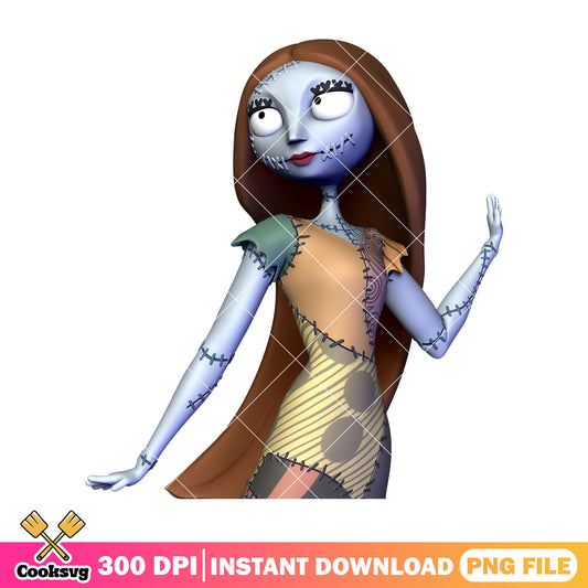 Beautiful sally design png, disney art png, halloween disney png