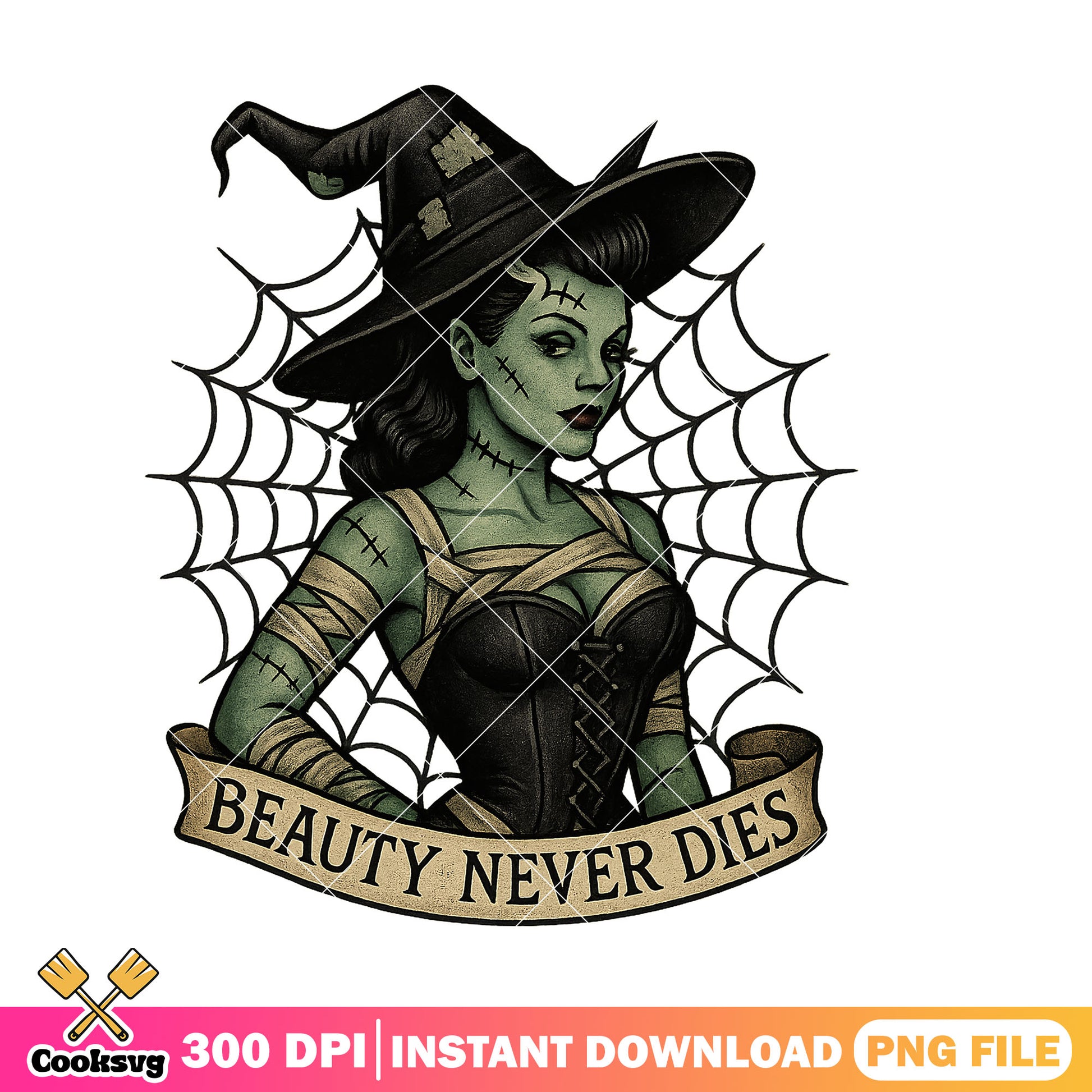 Beauty never dies png, horror halloween png, halloween costumes png