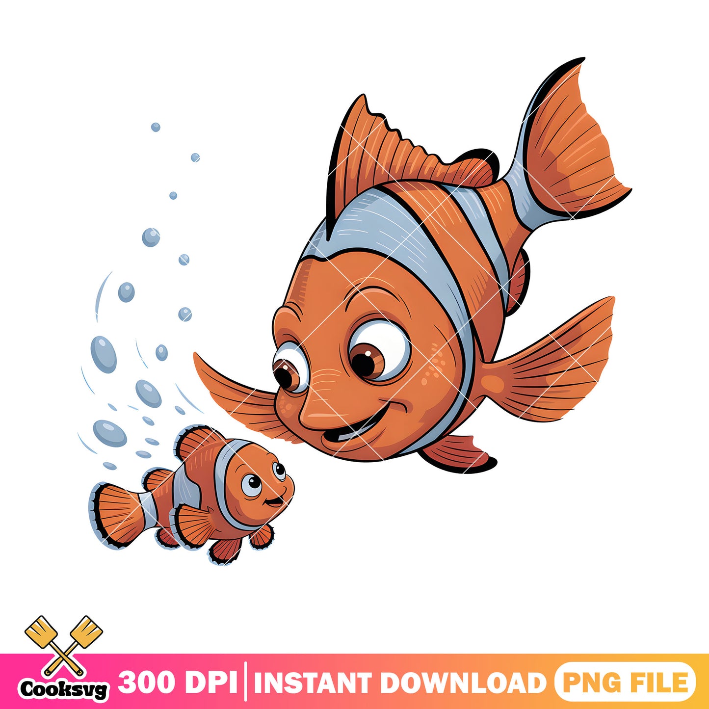 Be careful nemo png, disney clownfish png, disney marlin png