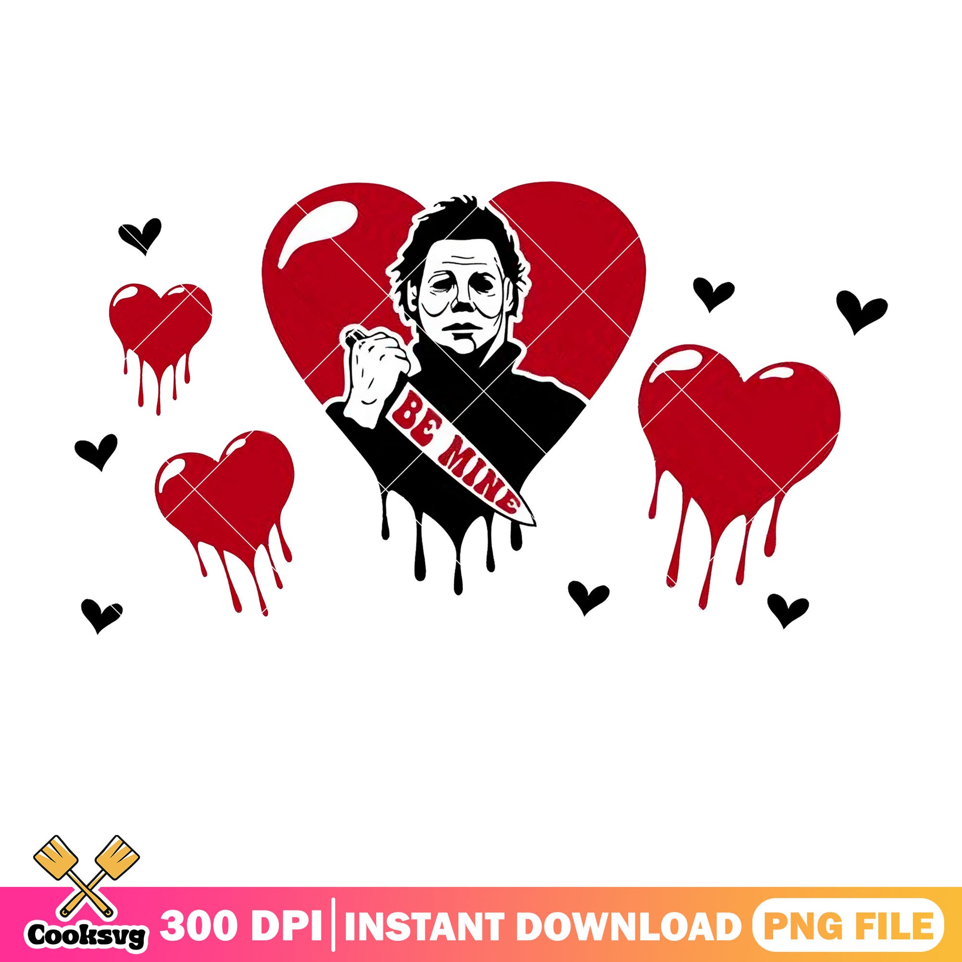 Be mine horror valentine png, Michael Meyers png, horror valentine png