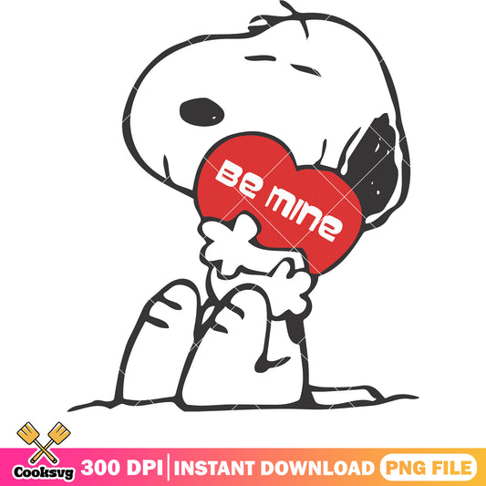 Be mine snoopy dog valentine png, be mine valentine png