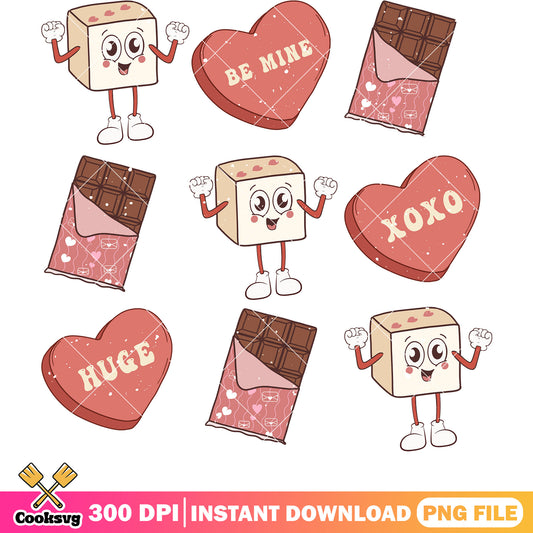 Be mine xoxo valentin retro png, retro valentine png, be mine valentine png