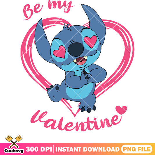 Be my valentine stitch png, be my valentine png, stitch valentine png
