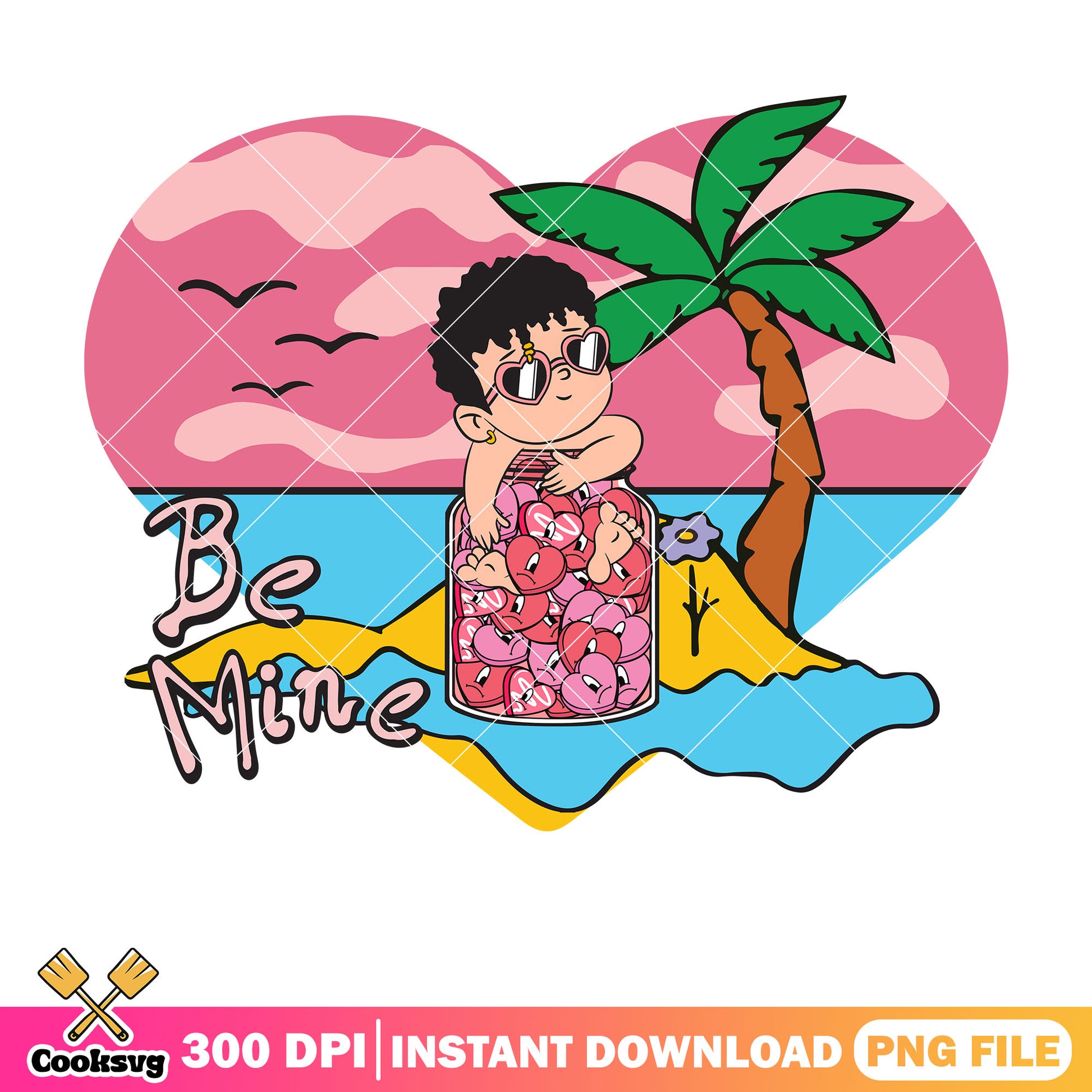 Benito bad bunny be mine png, bad bunny valentine png, be mine valentine png