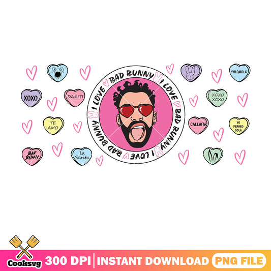 Benito bad bunny head valentine png, bad bunny valentine png