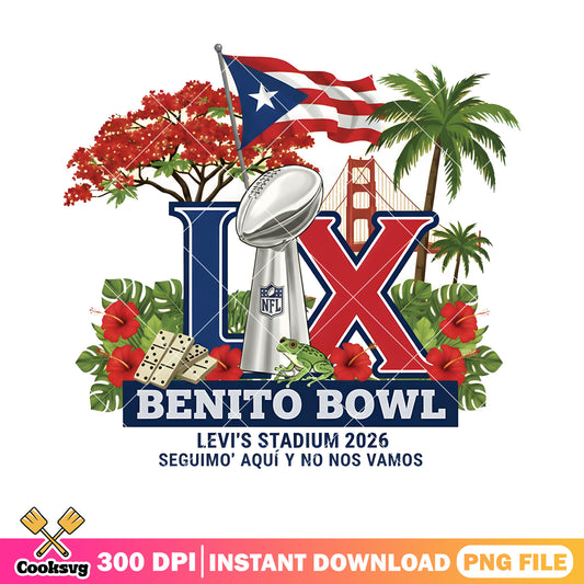 Benito bowl lx 2026 png, lx 2026 bowl png, super bowl 2026 png