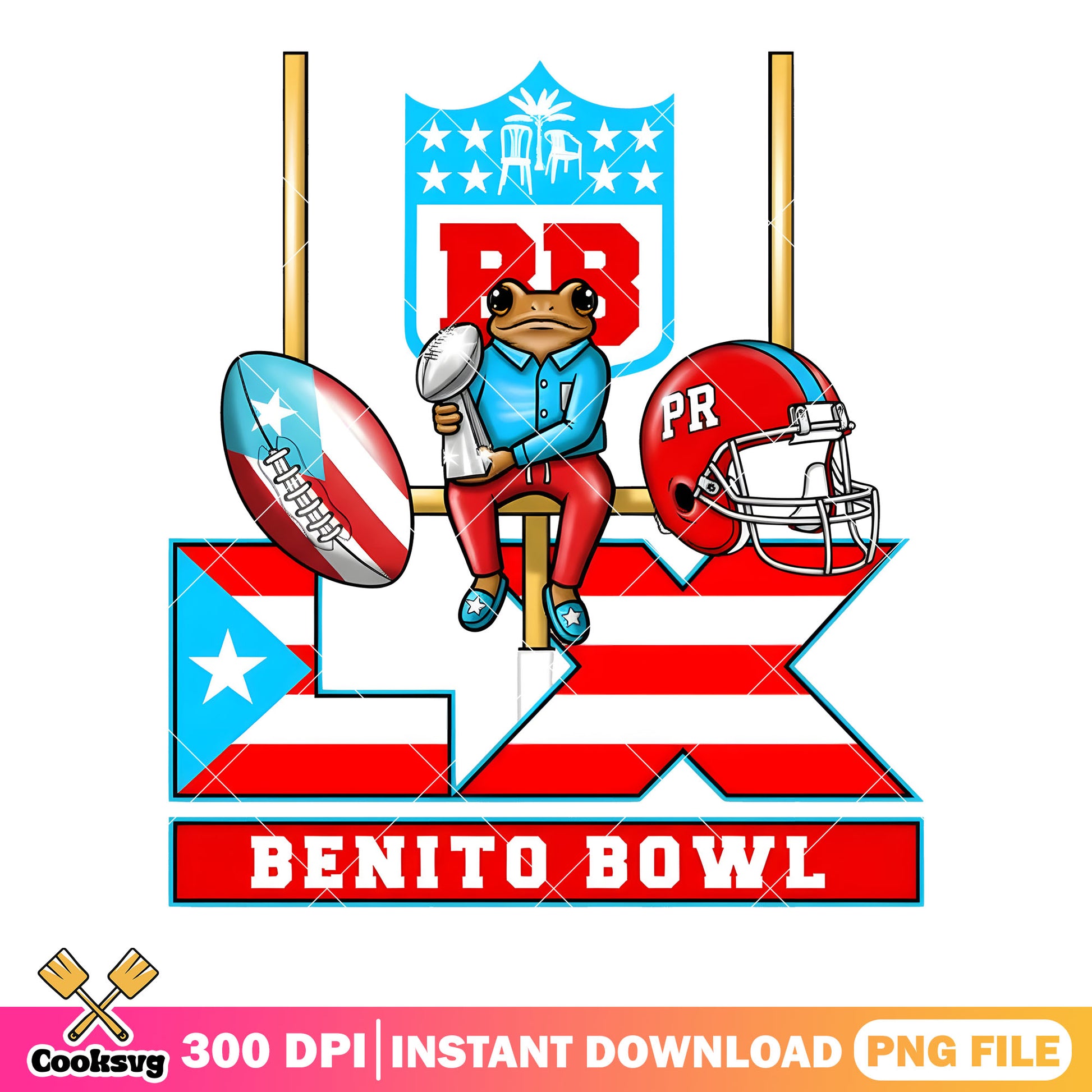 Benito bowl lx frog png, nfl super bowl png, benito nfl png