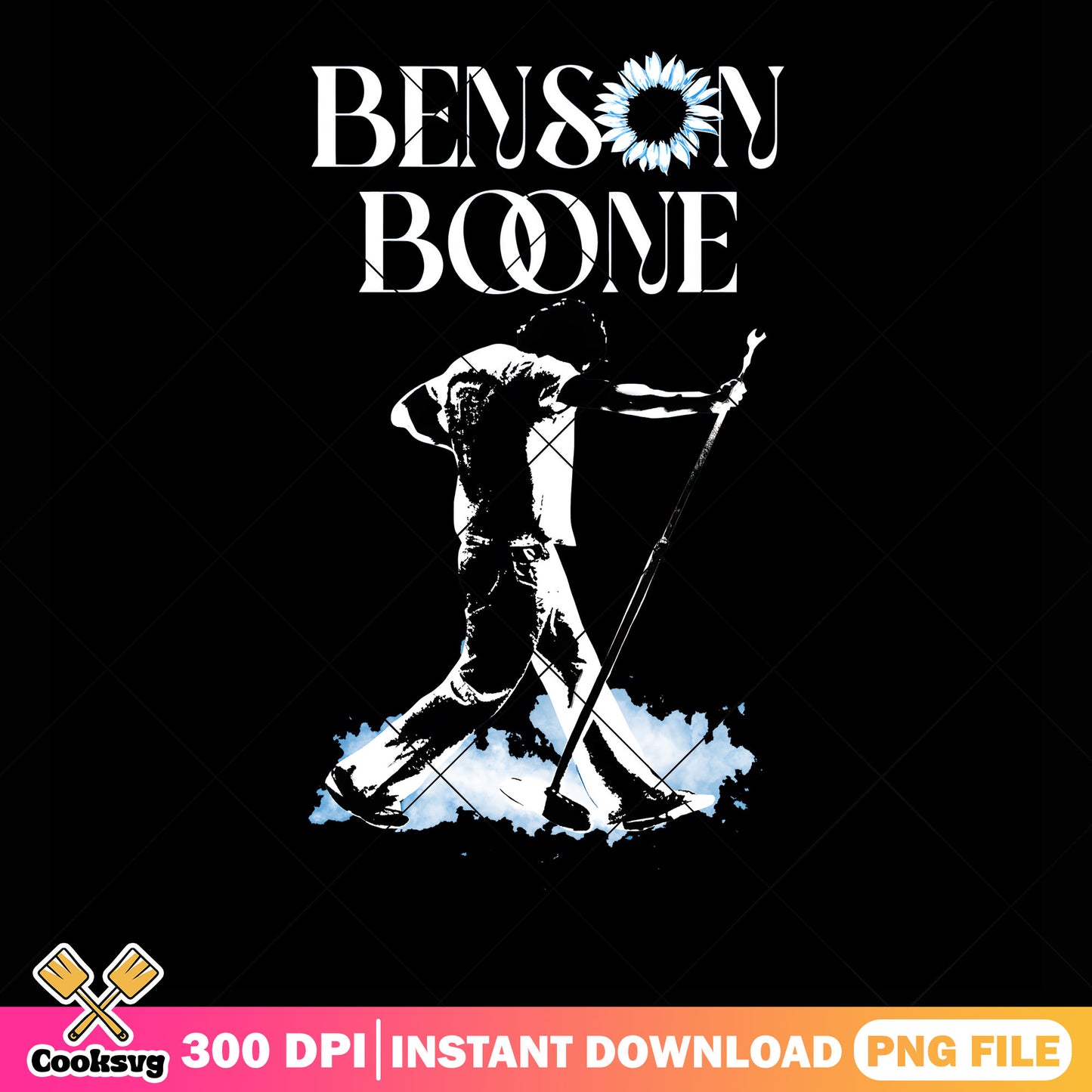 Benson boone singing png, American Heart Tour png, Electric Blue Fan png