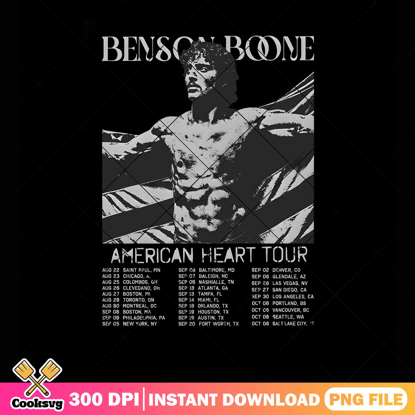 Benson boone world tour png, Mr Electric Blue png, Indie Pop Artist png