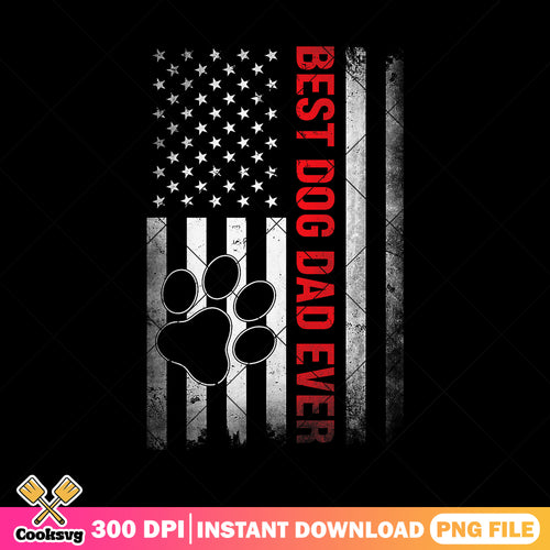 Best dog dad ever usa flag png, american dad png, happy fathers day png