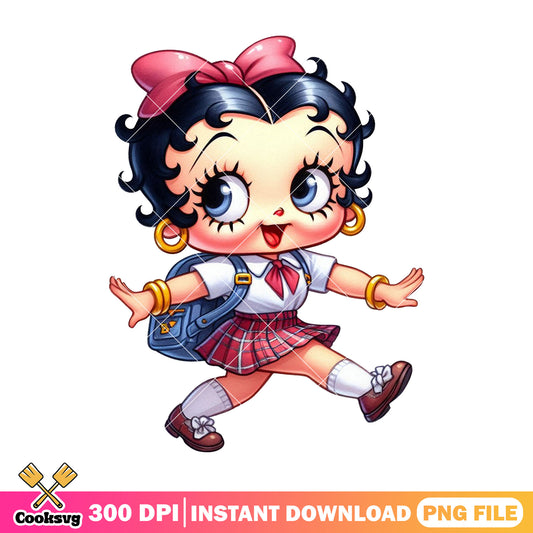 Betty boop happy png, go back to school png, betty boop image​​ png