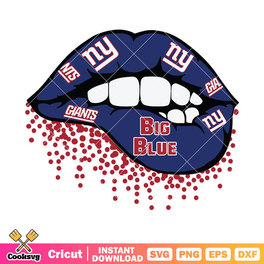 Big blue football team svg, giants team svg, nfl football svg