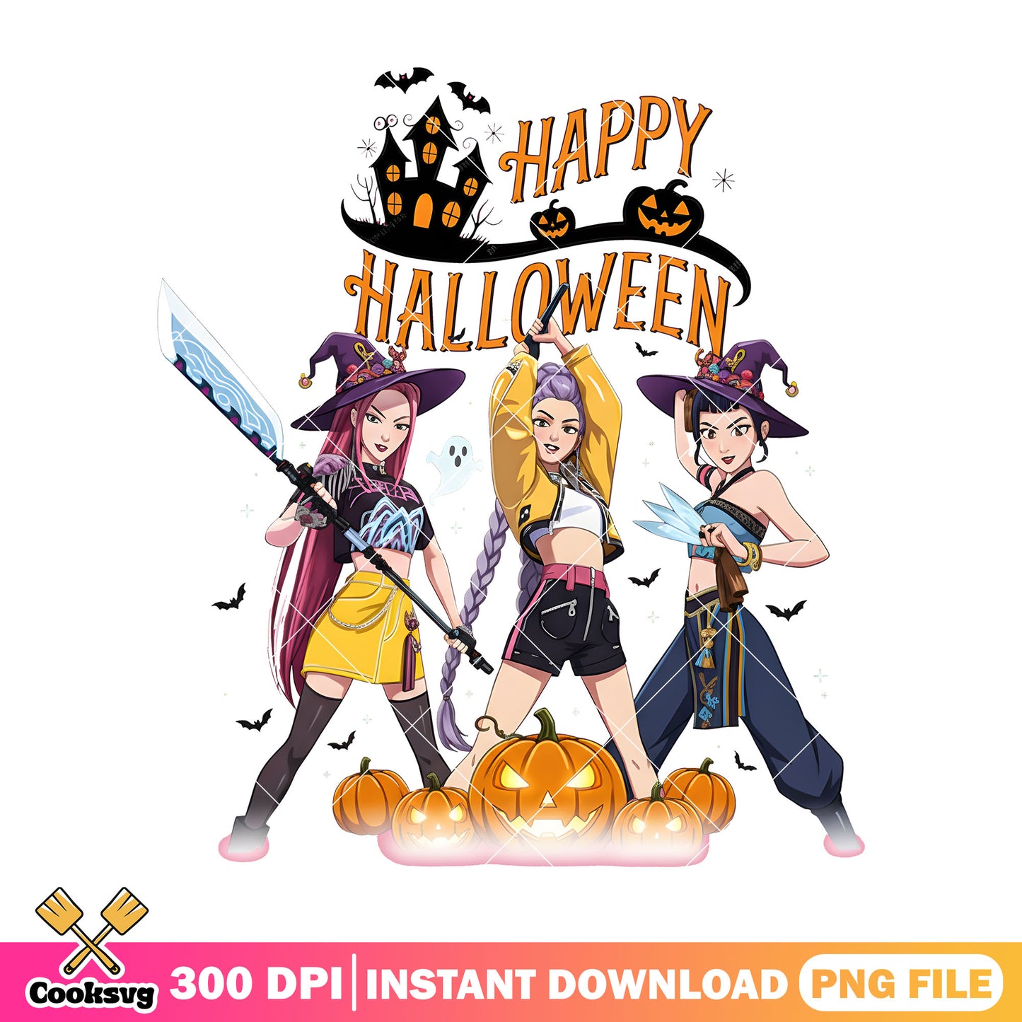 Big knife wicker pumpkin png