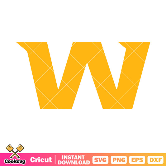 Big nfl W svg, washington football team svg, afc east svg