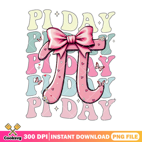 Big pi day design png, go back to school png, pink font png