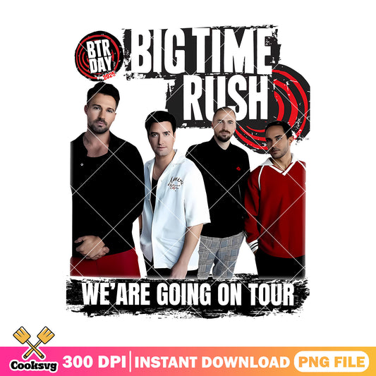 Big time rush real on tour png, big time rush 2025 png, 90s vintage png