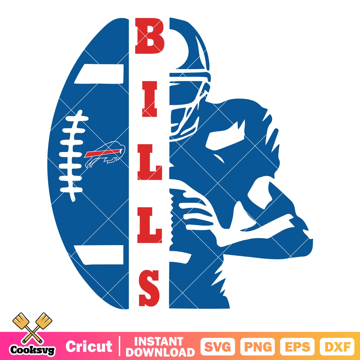 Bills american football svg, buffalo bills svg, billy buffalo​​ svg