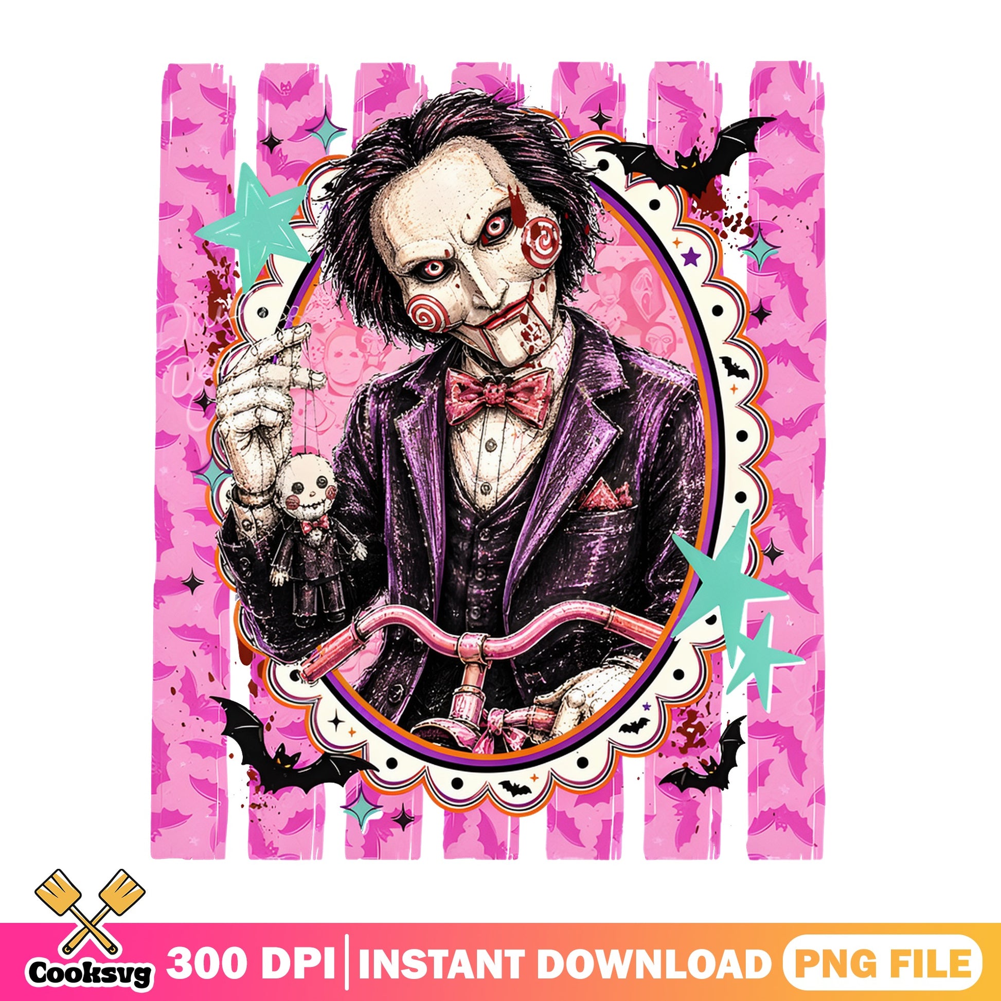 Billy The Puppet Saw Halloween PNG, Horror Movie PNG, Jigsaw PNG