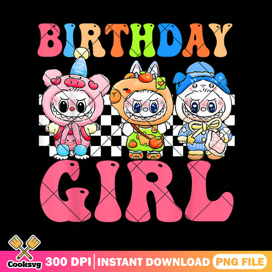 Birthday girl with labubu png, labubu dolls png, labubu near me png