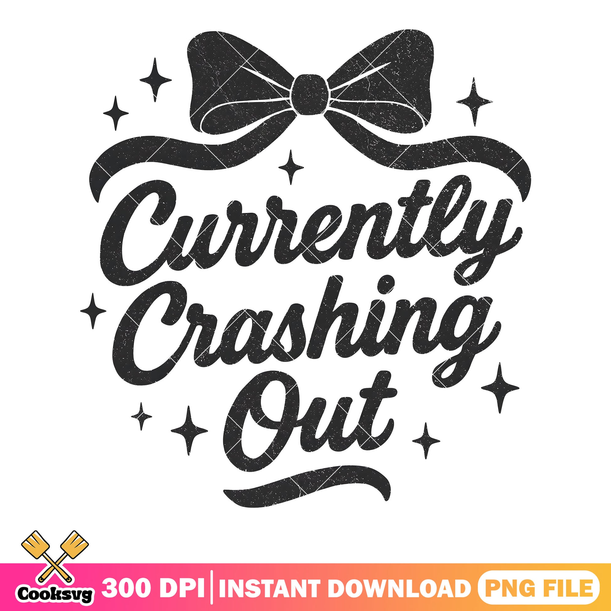 Black art crashing out png, bow conquette png, girl gifts png