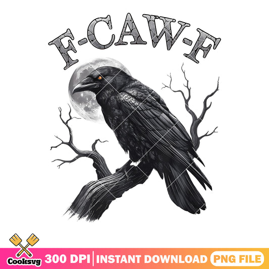 Black bird moon gothic adult png, black raven png, f caw f png