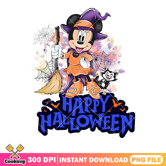 Black cat and the witch png, witch broom png, spider web png