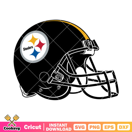Black helmets nfl steelers svg, nfl helmets svg, pittsburgh svg