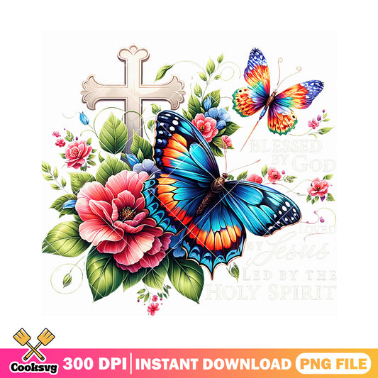 Blessed by god loved by jesus png, jesus and god png, holy spirit​ png