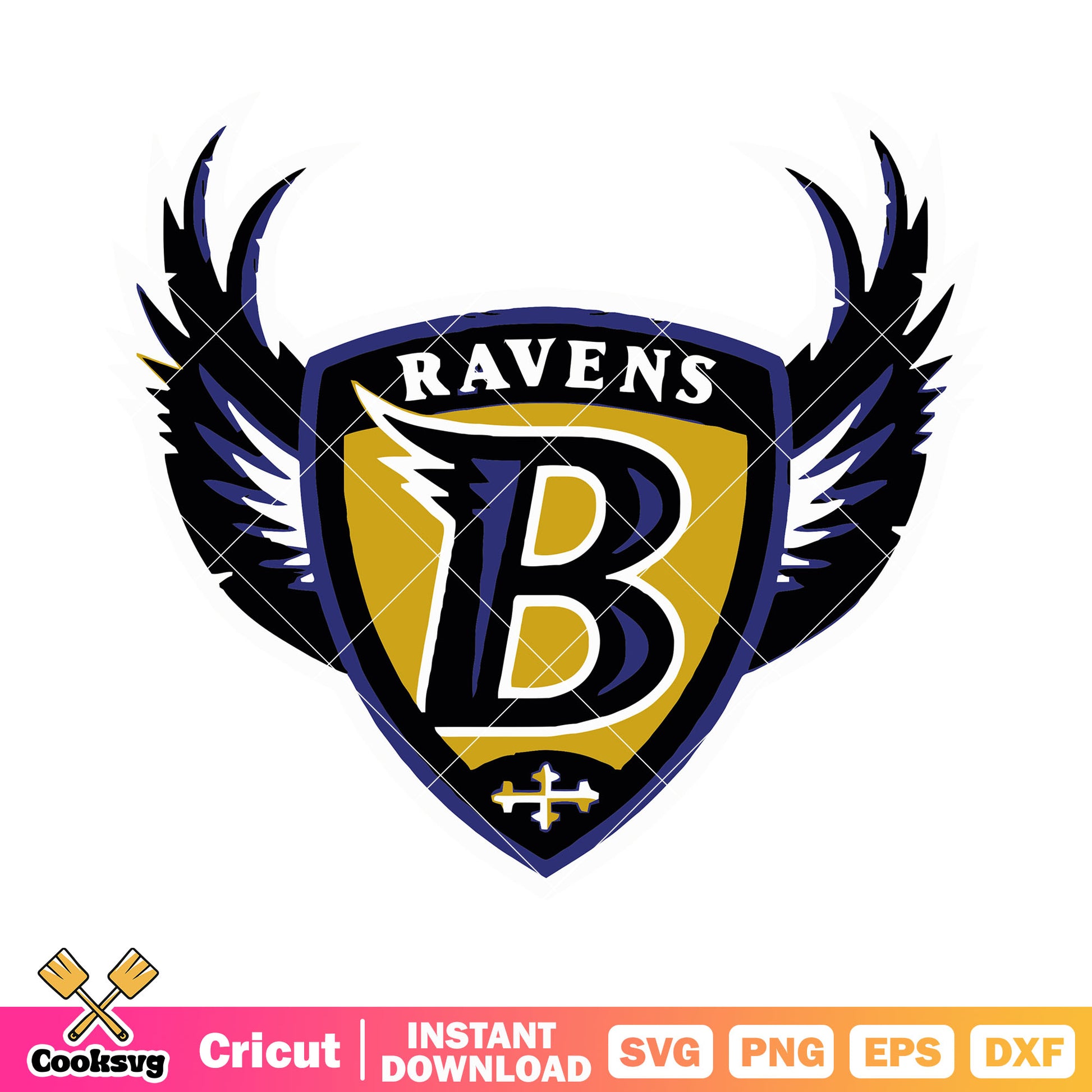 B logo ravens wing svg. baltimore ravens​ svg, baltimore svg