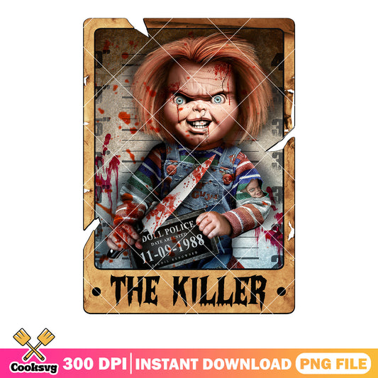Bloody chucky baby doll png, scared face png, halloween movies png