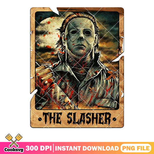 Bloody knife michael myers png, creepy night png, spooky halloween png