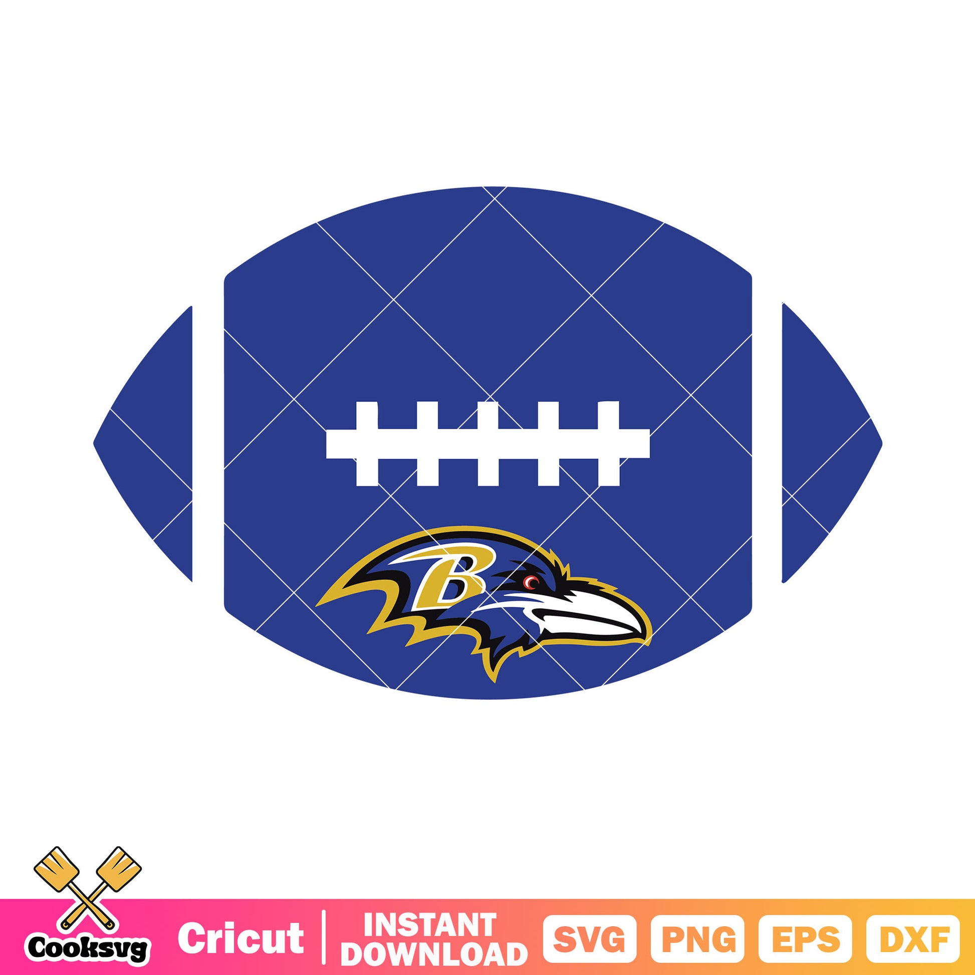Blue american football ball svg. nfl teams svg, baltimore ravens svg