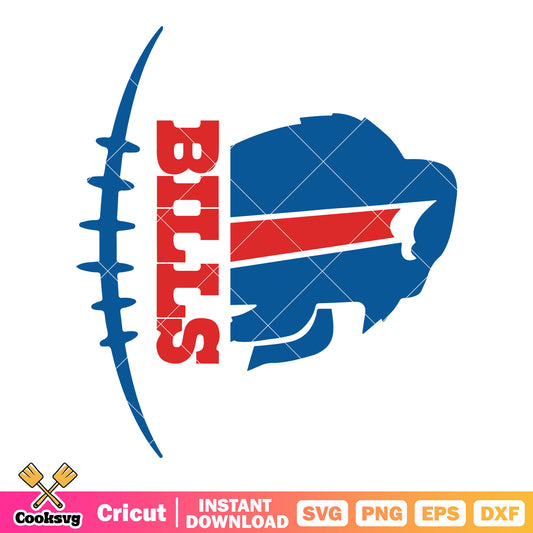 Blue bills american svg, football team bills​ svg, nfl football svg