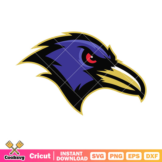 Blue falcon red eyes svg. nfl football team​ svg, baltimore ravens svg