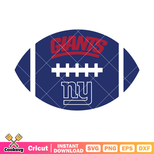 Blue giants new york ball svg, ny giants svg, nfl football​ svg