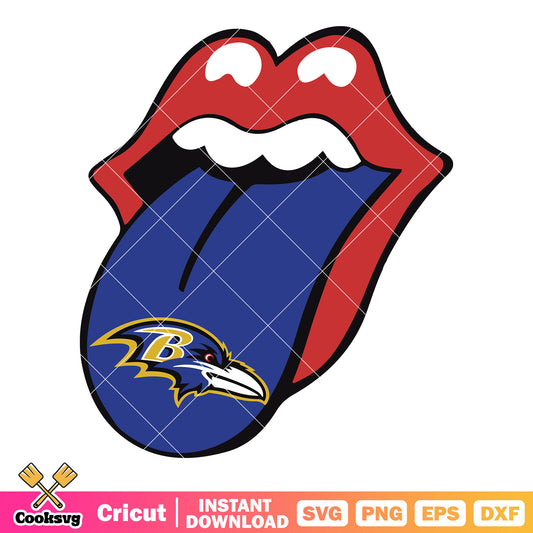 Blue tounge svg. American Football Conference​ svg, baltimore ravens svg