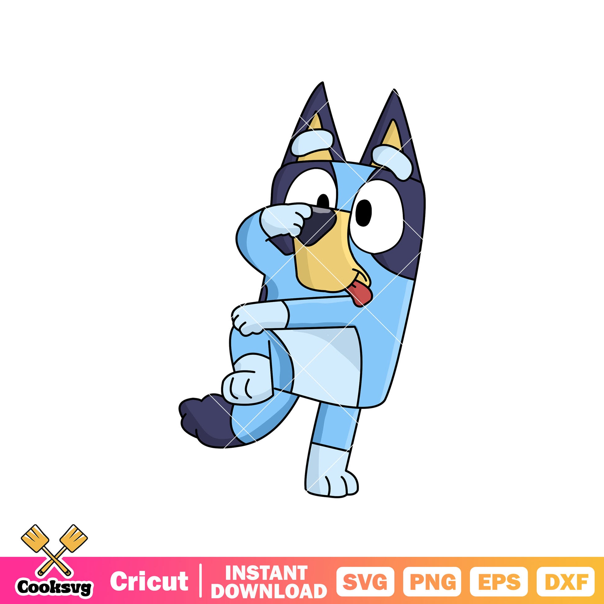 Bluey cartoon funny dog svg