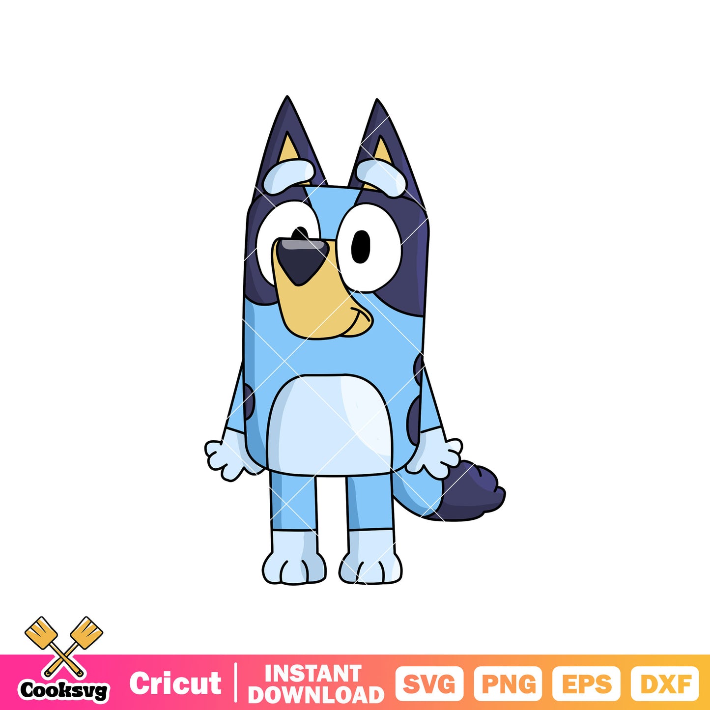 Bluey dog cartoon funny svg