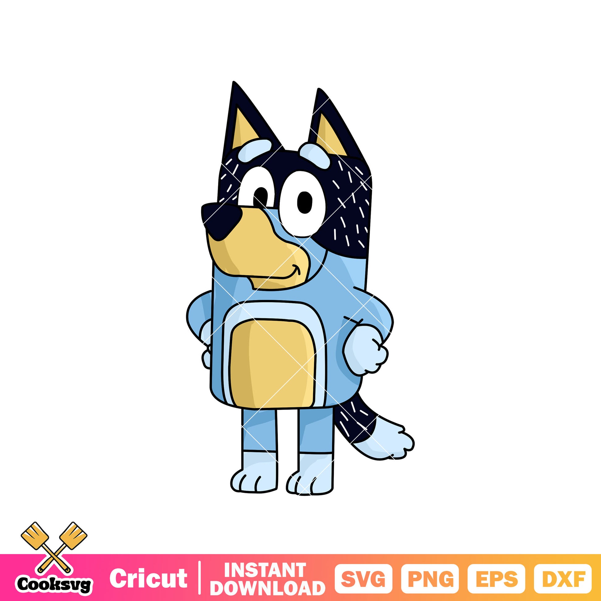 Bluey friends bandit svg