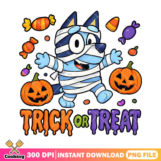 Bluey mummy trick or treat png, bluey cartoon characters png