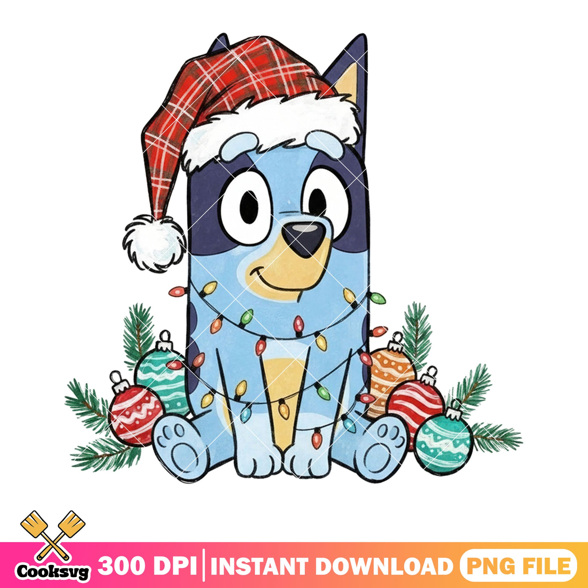 Bluey yard decorations​ png, bluey christmas png, bluey light png