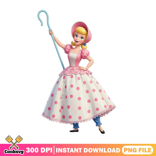 Bo Peep Toy Story PNG, Disney Pixar Character PNG, Clipart PNG